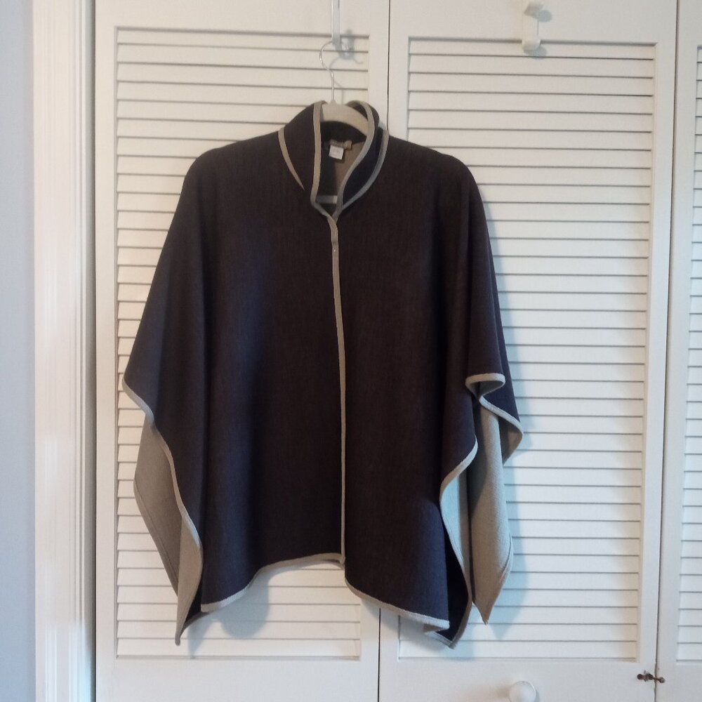 Beautiful brown and tan reversible wrap/poncho.
